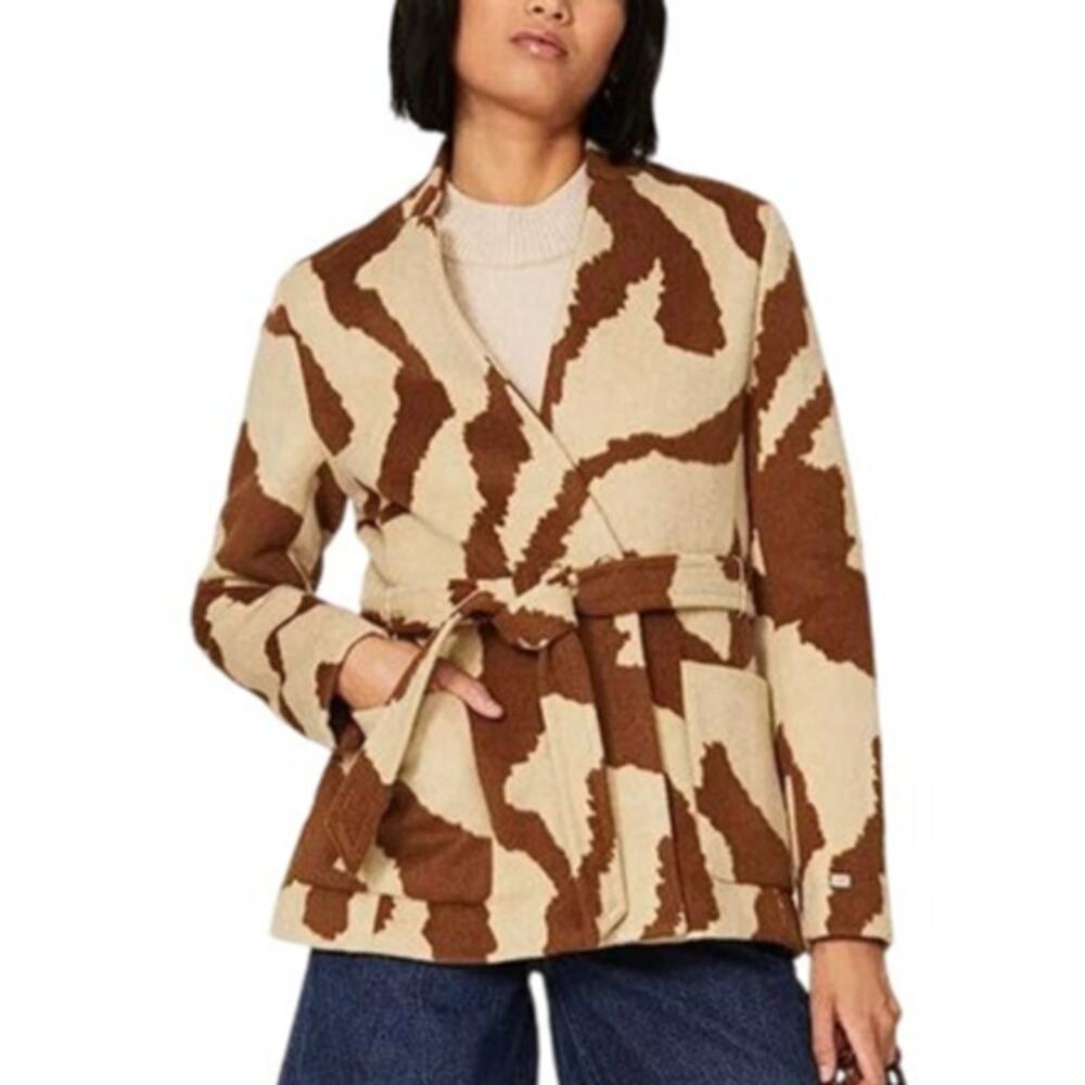 SOIA & KYO Women's Azora Animal Print Jacket Size M